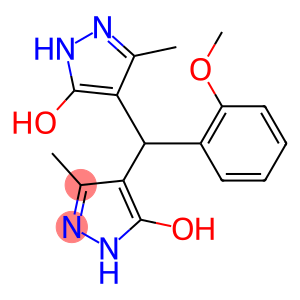 4-[(5-hydroxy-3-methyl-1H-pyrazol-4-yl)(2-methoxyphenyl)methyl]-3-methyl-1H-pyrazol-5-ol