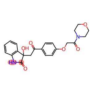 3-hydroxy-3-(2-{4-[2-(4-morpholinyl)-2-oxoethoxy]phenyl}-2-oxoethyl)-1,3-dihydro-2H-indol-2-one