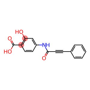 2-hydroxy-4-[(3-phenylprop-2-ynoyl)amino]benzoic acid