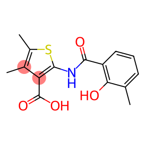 2-[(2-hydroxy-3-methylbenzene)amido]-4,5-dimethylthiophene-3-carboxylic acid