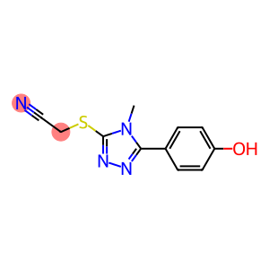 {[5-(4-hydroxyphenyl)-4-methyl-4H-1,2,4-triazol-3-yl]sulfanyl}acetonitrile