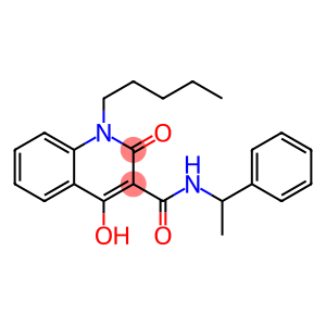 4-hydroxy-2-oxo-1-pentyl-N-(1-phenylethyl)-1,2-dihydro-3-quinolinecarboxamide