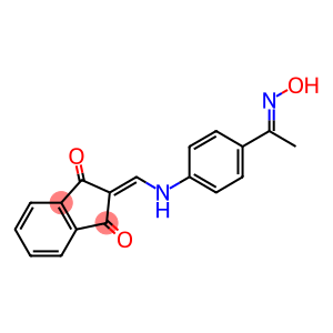 2-(((4-((HYDROXYIMINO)ETHYL)PHENYL)AMINO)METHYLENE)INDANE-1,3-DIONE