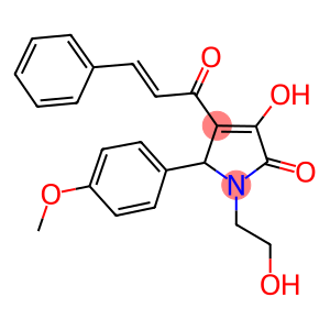 3-HYDROXY-1-(2-HYDROXYETHYL)-5-(4-METHOXYPHENYL)-4-[(2E)-3-PHENYLPROP-2-ENOYL]-1,5-DIHYDRO-2H-PYRROL-2-ONE