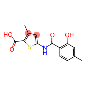 5-[(2-hydroxy-4-methylbenzene)amido]-3-methylthiophene-2-carboxylic acid