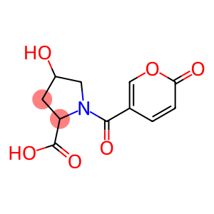 4-hydroxy-1-[(2-oxo-2H-pyran-5-yl)carbonyl]pyrrolidine-2-carboxylic acid