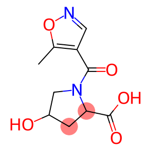 4-hydroxy-1-[(5-methylisoxazol-4-yl)carbonyl]pyrrolidine-2-carboxylic acid