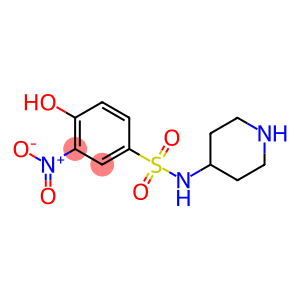 4-hydroxy-3-nitro-N-(piperidin-4-yl)benzene-1-sulfonamide