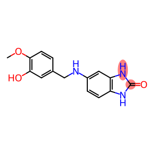 5-{[(3-hydroxy-4-methoxyphenyl)methyl]amino}-2,3-dihydro-1H-1,3-benzodiazol-2-one