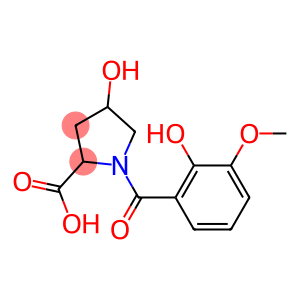 4-hydroxy-1-(2-hydroxy-3-methoxybenzoyl)pyrrolidine-2-carboxylic acid