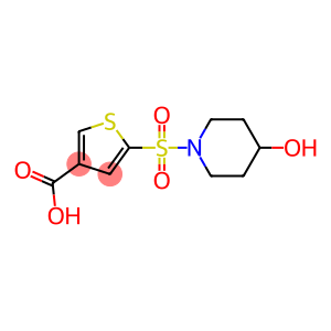 5-[(4-hydroxypiperidine-1-)sulfonyl]thiophene-3-carboxylic acid