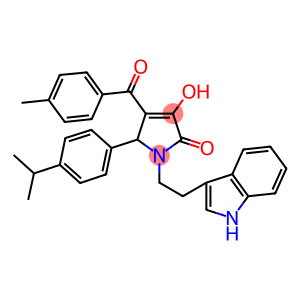 3-HYDROXY-1-[2-(1H-INDOL-3-YL)ETHYL]-4-(4-METHYLBENZOYL)-5-(4-ISO-PROPYLPHENYL)-1,5-DIHYDRO-2H-PYRROL-2-ONE