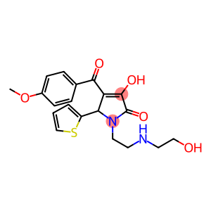 3-HYDROXY-1-{2-[(2-HYDROXYETHYL)AMINO]ETHYL}-4-(4-METHOXYBENZOYL)-5-THIEN-2-YL-1,5-DIHYDRO-2H-PYRROL-2-ONE