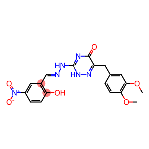 2-hydroxy-5-nitrobenzaldehyde [6-(3,4-dimethoxybenzyl)-5-oxo-2,5-dihydro-1,2,4-triazin-3-yl]hydrazone