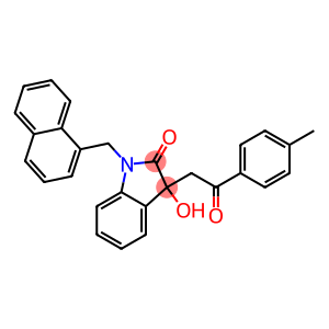 3-hydroxy-3-[2-(4-methylphenyl)-2-oxoethyl]-1-(1-naphthylmethyl)-1,3-dihydro-2H-indol-2-one