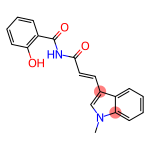 2-HYDROXY-N-[(2E)-3-(1-METHYL-1H-INDOL-3-YL)PROP-2-ENOYL]BENZAMIDE