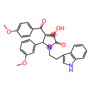 3-HYDROXY-1-[2-(1H-INDOL-3-YL)ETHYL]-4-(4-METHOXYBENZOYL)-5-(3-METHOXYPHENYL)-1,5-DIHYDRO-2H-PYRROL-2-ONE