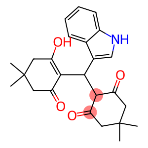 2-[(2-hydroxy-4,4-dimethyl-6-oxo-1-cyclohexen-1-yl)(1H-indol-3-yl)methyl]-5,5-dimethyl-1,3-cyclohexanedione