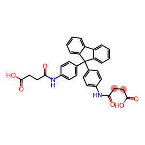 4-[4-(9-{4-[(4-hydroxy-4-oxobutanoyl)amino]phenyl}-9H-fluoren-9-yl)anilino]-4-oxobutanoic acid