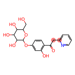 1-(2-hydroxy-4-{[3,4,5-trihydroxy-6-(hydroxymethyl)tetrahydro-2H-pyran-2-yl]oxy}phenyl)-2-(2-pyridinyl)ethanone
