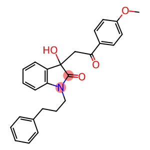 3-hydroxy-3-[2-(4-methoxyphenyl)-2-oxoethyl]-1-(3-phenylpropyl)-1,3-dihydro-2H-indol-2-one