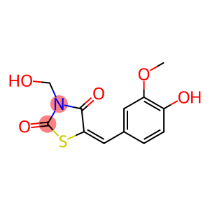 5-(4-hydroxy-3-methoxybenzylidene)-3-(hydroxymethyl)-1,3-thiazolidine-2,4-dione