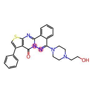 5-[4-(2-hydroxyethyl)-1-piperazinyl]-9-phenyl-8H-thieno[2',3':4,5]pyrimido[2,1-a]phthalazin-8-one