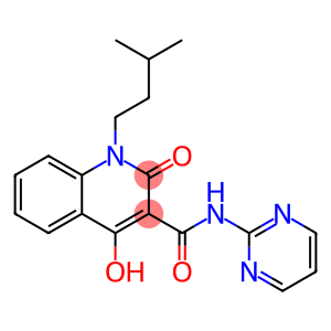 4-hydroxy-1-isopentyl-2-oxo-N-(2-pyrimidinyl)-1,2-dihydro-3-quinolinecarboxamide