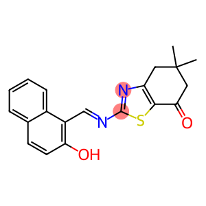 2-{[(2-hydroxy-1-naphthyl)methylene]amino}-5,5-dimethyl-5,6-dihydro-1,3-benzothiazol-7(4H)-one