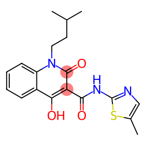 4-hydroxy-1-isopentyl-N-(5-methyl-1,3-thiazol-2-yl)-2-oxo-1,2-dihydro-3-quinolinecarboxamide