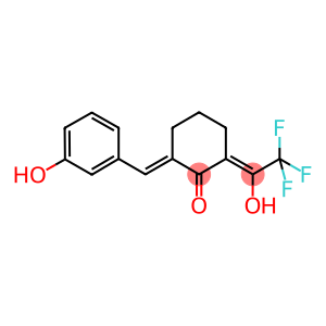 2-(3-hydroxybenzylidene)-6-(2,2,2-trifluoro-1-hydroxyethylidene)cyclohexanone