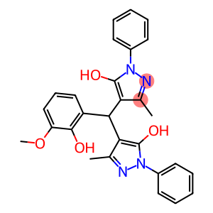 4-[(2-hydroxy-3-methoxyphenyl)(5-hydroxy-3-methyl-1-phenyl-1H-pyrazol-4-yl)methyl]-3-methyl-1-phenyl-1H-pyrazol-5-ol