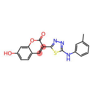 7-hydroxy-3-[5-(3-toluidino)-1,3,4-thiadiazol-2-yl]-2H-chromen-2-one