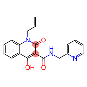 4-hydroxy-2-oxo-1-prop-2-enyl-N-(pyridin-2-ylmethyl)-1,2-dihydroquinoline-3-carboxamide