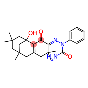 1-hydroxy-5,5,9,11,11-pentamethyltricyclo[7.3.1.0~2,7~]tridec-2(7)-ene-3,4-dione 4-(N-phenylsemicarbazone)