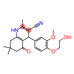 4-[4-(2-hydroxyethoxy)-3-methoxyphenyl]-2,7,7-trimethyl-5-oxo-1,4,5,6,7,8-hexahydroquinoline-3-carbonitrile