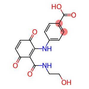 4-[2-(2-HYDROXY-ETHYLCARBAMOYL)-3,6-DIOXO-CYCLOHEXA-1,4-DIENYLAMINO]-BENZOIC ACID