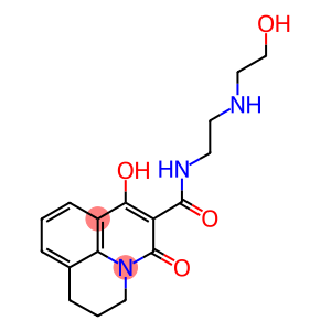 1-HYDROXY-3-OXO-6,7-DIHYDRO-3H,5H-PYRIDO[3,2,1-IJ]QUINOLINE-2-CARBOXYLIC ACID [2-(2-HYDROXY-ETHYLAMINO)-ETHYL]-AMIDE