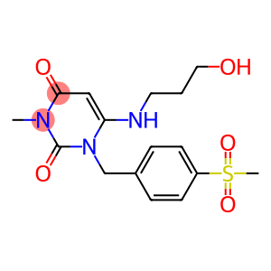 6-[(3-HYDROXYPROPYL)AMINO]-3-METHYL-1-[4-(METHYLSULFONYL)BENZYL]PYRIMIDINE-2,4(1H,3H)-DIONE