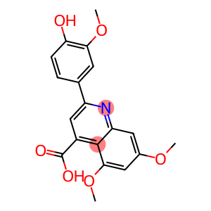 2-(4-HYDROXY-3-METHOXY-PHENYL)-5,7-DIMETHOXY-QUINOLINE-4-CARBOXYLIC ACID