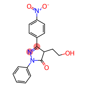 4-(2-HYDROXYETHYL)-3-(P-NITROPHENYL)-1-PHENYL-2-PYRAZOLIN-5-ONE