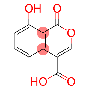 8-HYDROXY-1-OXO-1H-BENZO(C)PYRAN-4-CARBOXYLICACID