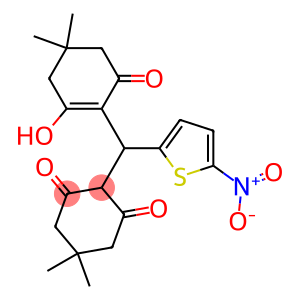 2-[(2-hydroxy-4,4-dimethyl-6-oxocyclohex-1-enyl)(5-nitro-2-thienyl)methyl]-5,5-dimethylcyclohexane-1,3-dione