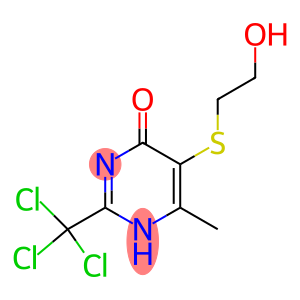 5-[(2-HYDROXYETHYL)THIO]-6-METHYL-2-(TRICHLOROMETHYL)-1,4-DIHYDROPYRIMIDIN-4-ONE