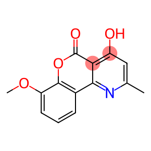 4-hydroxy-7-methoxy-2-methyl-5H-1-benzopyrano(4,3-b)pyridin-5-one