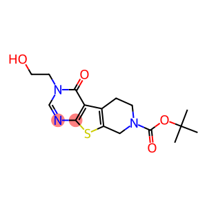 3-(2-HYDROXY-ETHYL)-4-OXO-3,5,6,8-TETRAHYDRO-4H-9-THIA-1,3,7-TRIAZA-FLUORENE-7-CARBOXYLIC ACID TERT BUTYL ESTER