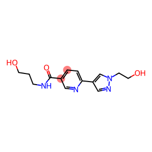 6-[1-(2-HYDROXYETHYL)-1H-PYRAZOL-4-YL]-N-(3-HYDROXYPROPYL)NICOTINAMIDE