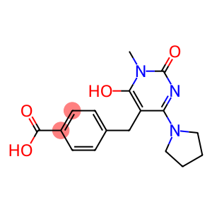 4-[(6-HYDROXY-1-METHYL-2-OXO-4-PYRROLIDIN-1-YL-1,2-DIHYDROPYRIMIDIN-5-YL)METHYL]BENZOIC ACID