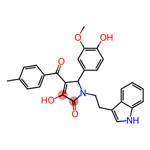 3-HYDROXY-5-(4-HYDROXY-3-METHOXYPHENYL)-1-[2-(1H-INDOL-3-YL)ETHYL]-4-(4-METHYLBENZOYL)-1,5-DIHYDRO-2H-PYRROL-2-ONE