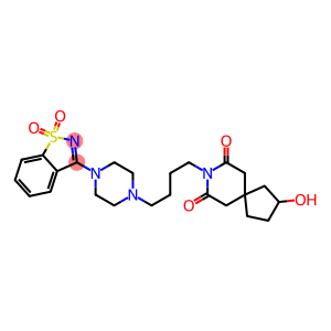 3-[4-[4-(2-Hydroxy-7,9-dioxo-8-azaspiro[4.5]decan-8-yl)butyl]-1-piperazinyl]-1,2-benzisothiazole 1,1-dioxide